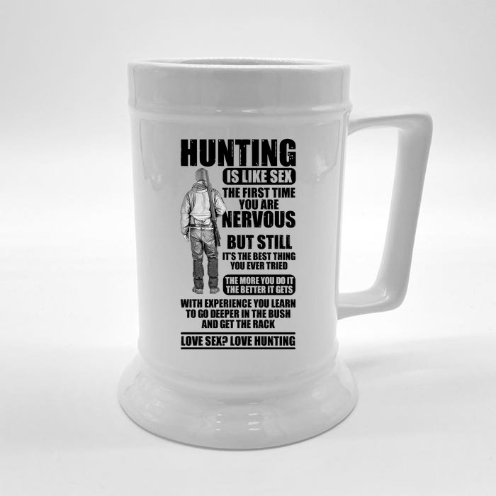 Hunting Is Like Sex Front & Back Beer Stein