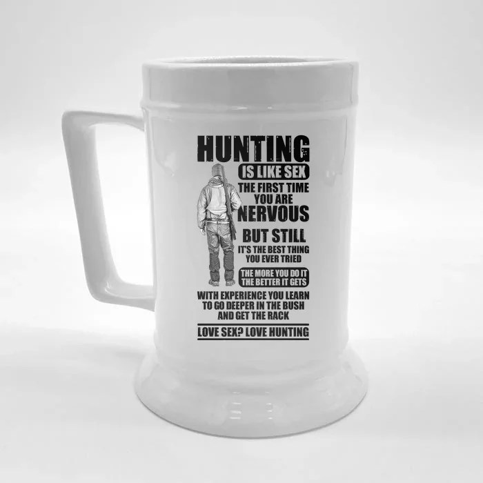 Hunting Is Like Sex Front & Back Beer Stein