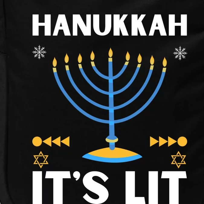 Hanukkah It's Lit Cool Design Impact Tech Backpack