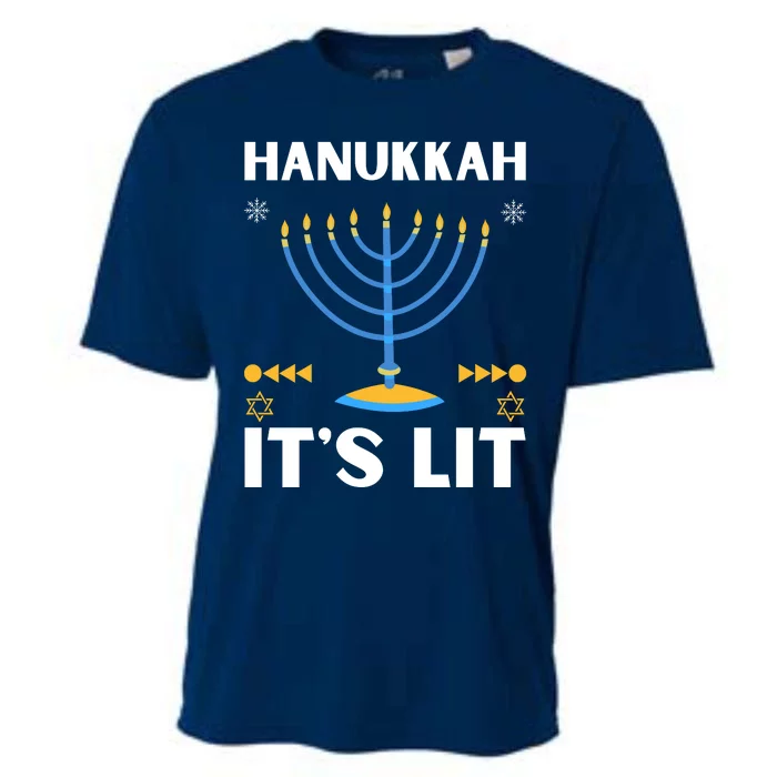 Hanukkah It's Lit Cool Design Cooling Performance Crew T-Shirt