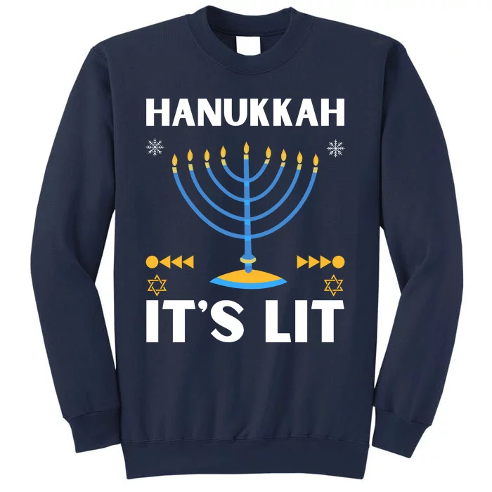 Hanukkah It's Lit Cool Design Sweatshirt