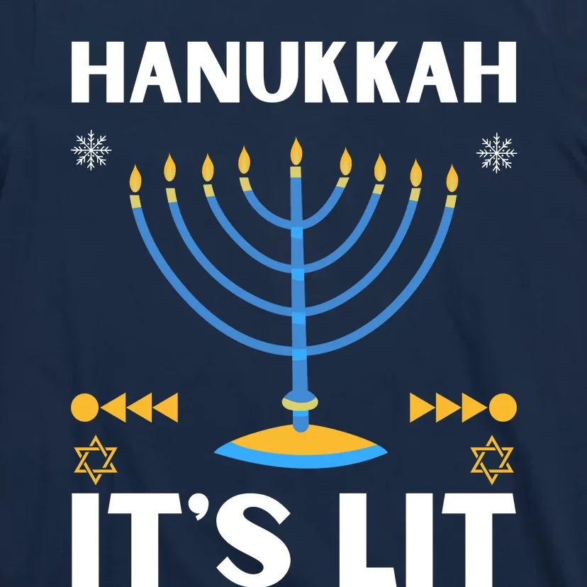 Hanukkah It's Lit Cool Design T-Shirt