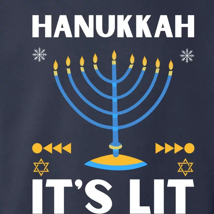 Hanukkah It's Lit Cool Design Toddler Hoodie