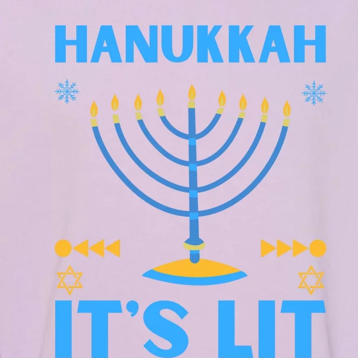 Hanukkah It's Lit Cool Design Garment-Dyed Sweatshirt