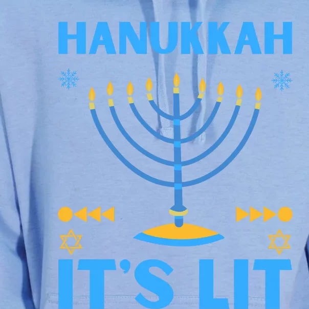 Hanukkah It's Lit Cool Design Unisex Surf Hoodie