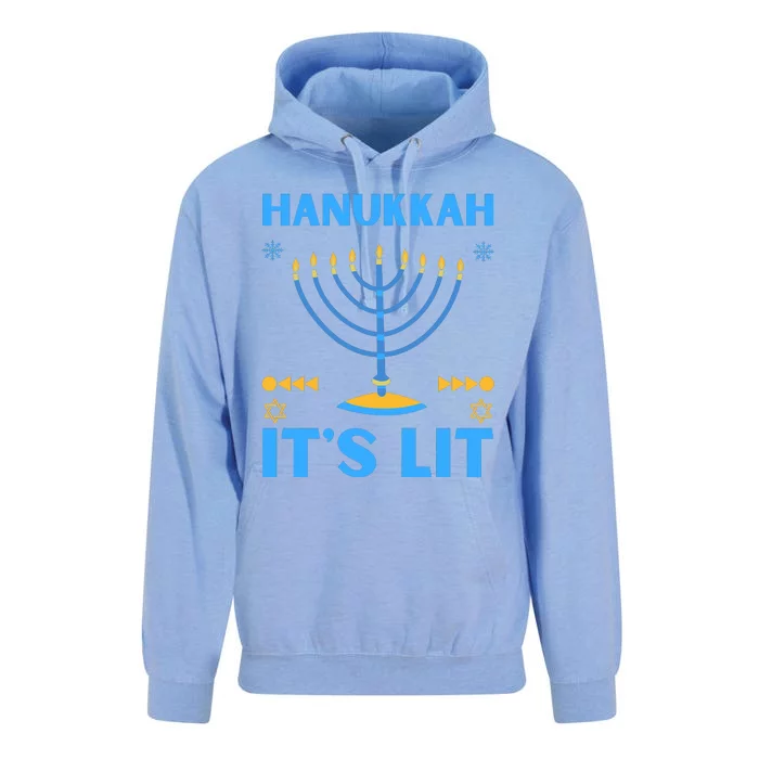 Hanukkah It's Lit Cool Design Unisex Surf Hoodie