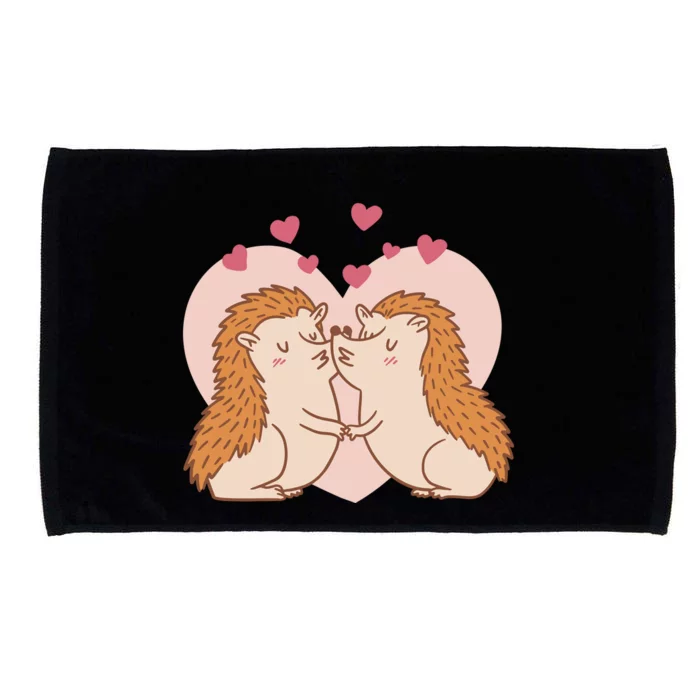 Hedgehogs In Love Microfiber Hand Towel