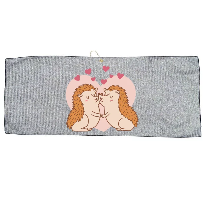 Hedgehogs In Love Large Microfiber Waffle Golf Towel