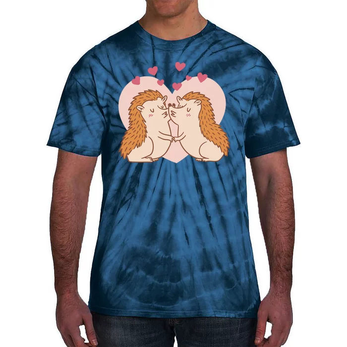 Hedgehogs In Love Tie-Dye T-Shirt