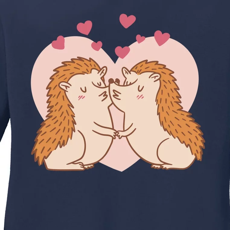 Hedgehogs In Love Ladies Long Sleeve Shirt