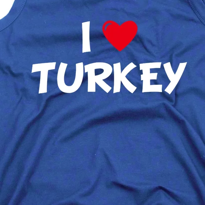 Heart I Love Turkey Cool Gift Tank Top