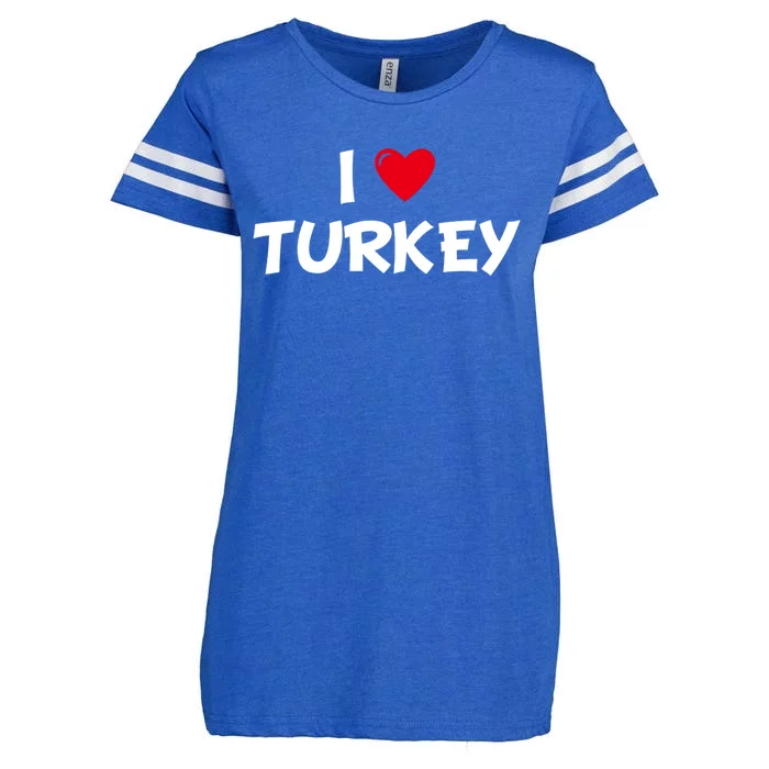 Heart I Love Turkey Cool Gift Enza Ladies Jersey Football T-Shirt