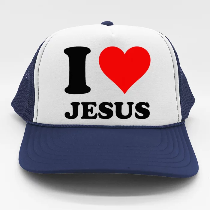 Heart I Love Jesus Trucker Hat