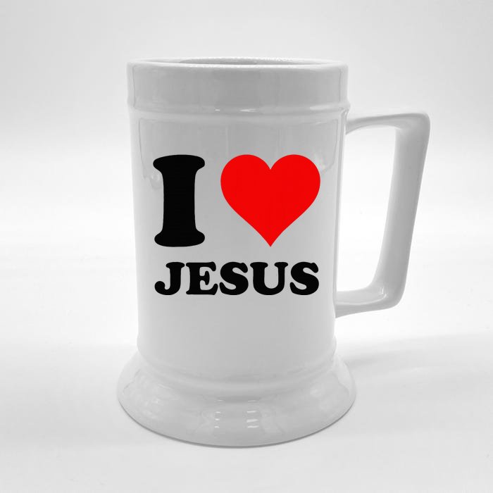 Heart I Love Jesus Front & Back Beer Stein