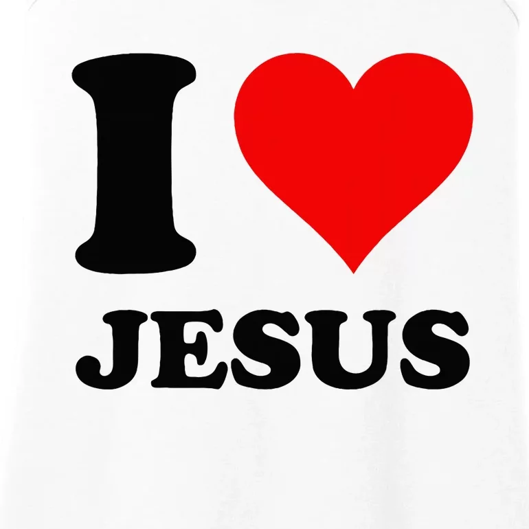 Heart I Love Jesus Ladies Essential Tank