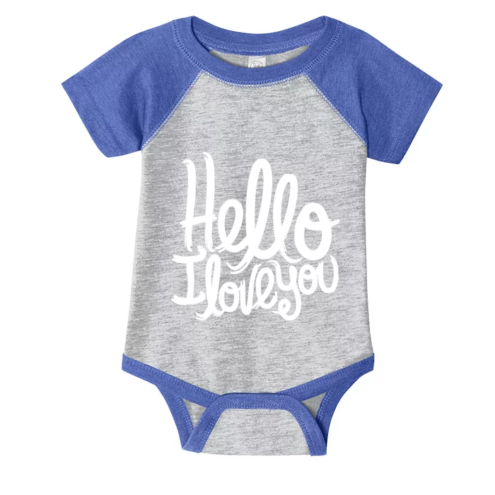 Hello I Love You Cool Gift Valentine's Day Gift Infant Baby Jersey Bodysuit