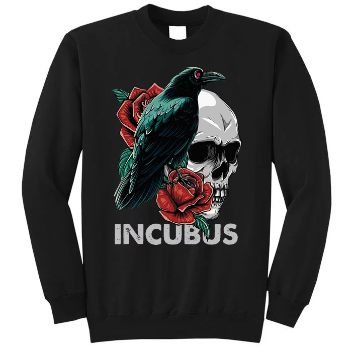 Halloween Incubuscrow Left Skull Morning And Flower Sweatshirt