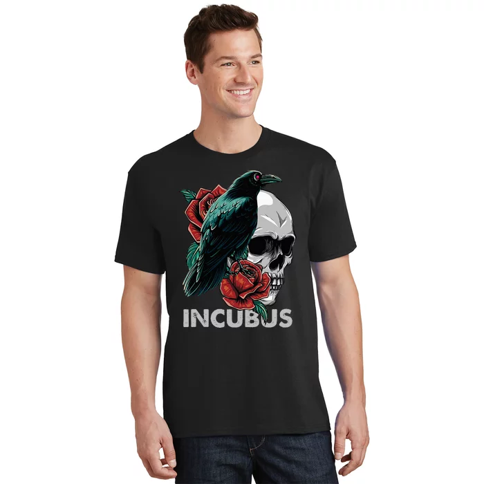 Halloween Incubuscrow Left Skull Morning And Flower T-Shirt