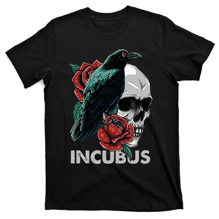 Halloween Incubuscrow Left Skull Morning And Flower T-Shirt