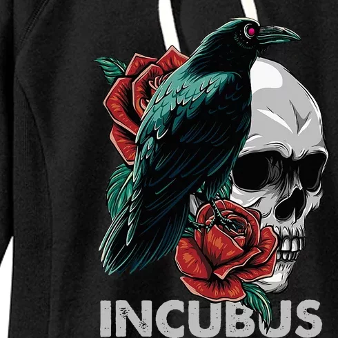 Halloween Incubuscrow Left Skull Morning And Flower Women's Fleece Hoodie