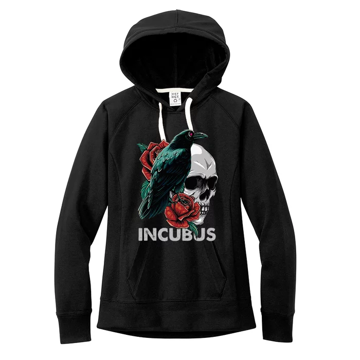 Halloween Incubuscrow Left Skull Morning And Flower Women's Fleece Hoodie