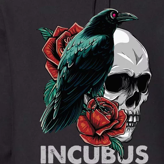 Halloween Incubuscrow Left Skull Morning And Flower Premium Hoodie