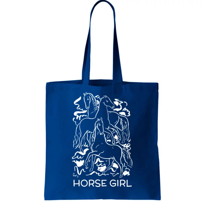 Horse I Love My Horses Equestrian Horseback Riding Gift Tote Bag