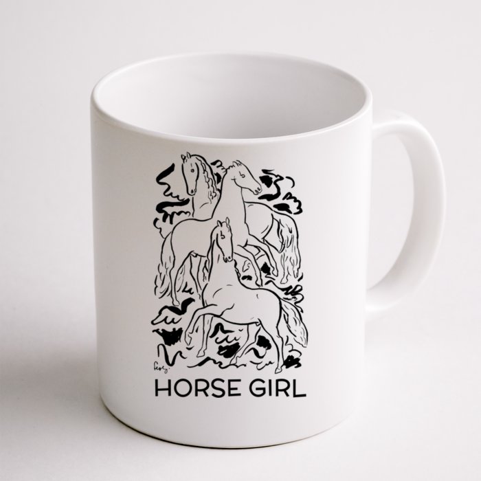 Horse I Love My Horses Equestrian Horseback Riding Gift Front & Back Coffee Mug