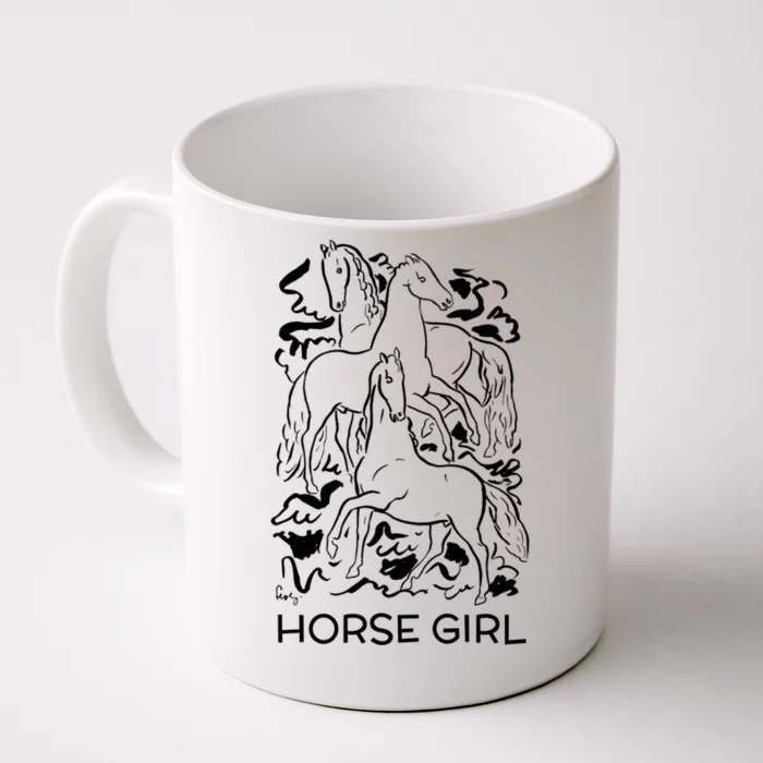 Horse I Love My Horses Equestrian Horseback Riding Gift Front & Back Coffee Mug