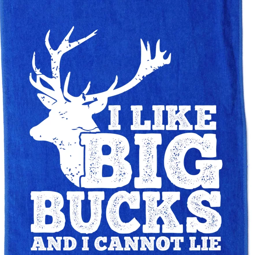 Hunter I Like Big Bucks And I Cannot Lie Deer Hunting Pun Cool Gift Platinum Collection Golf Towel