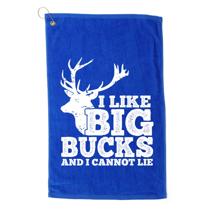 Hunter I Like Big Bucks And I Cannot Lie Deer Hunting Pun Cool Gift Platinum Collection Golf Towel