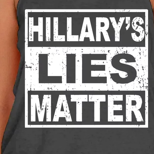 Hillary's Lies Matter Women's Knotted Racerback Tank