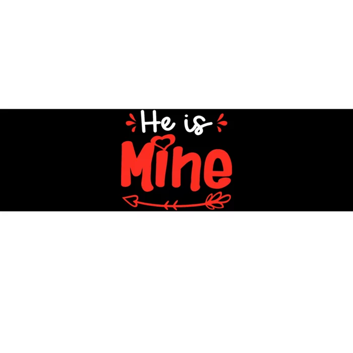 He Is Mine She Is Mine Set Matching Couples Valentine's Day Bumper Sticker