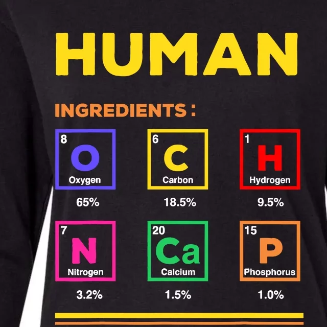 Human Ingredients Medical Laboratory Science Lab Technician Womens Cotton Relaxed Long Sleeve T-Shirt