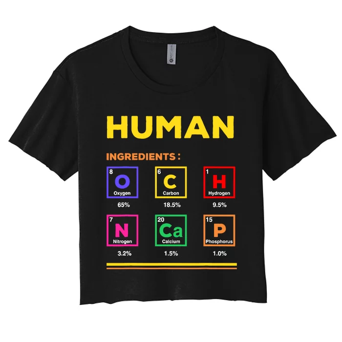 Human Ingredients Medical Laboratory Science Lab Technician Women's Crop Top Tee