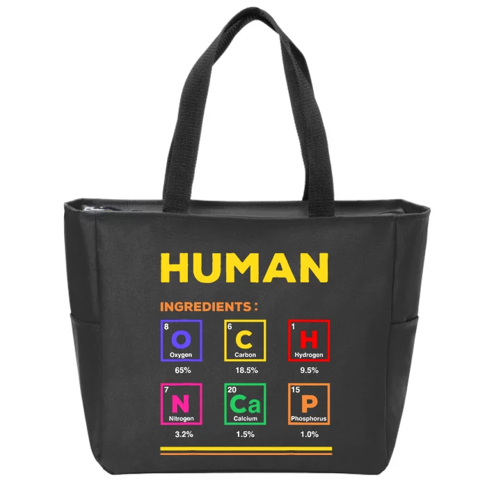 Human Ingredients Medical Laboratory Science Lab Technician Zip Tote Bag