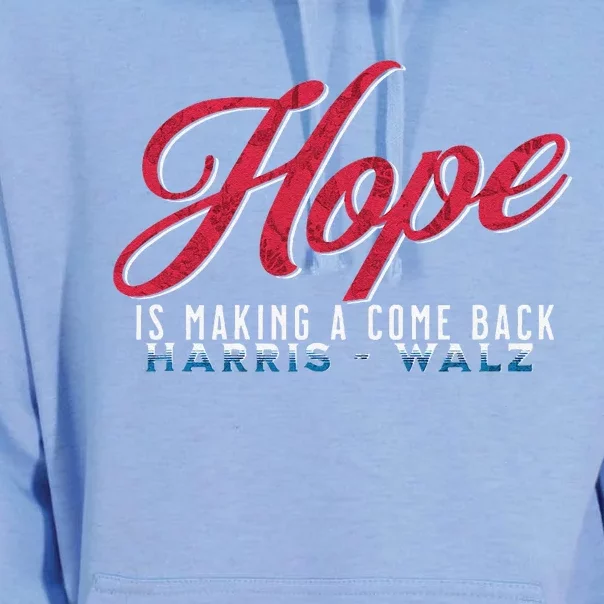 Hope Is Making A Come Back Harris Walz 2024 Unisex Surf Hoodie