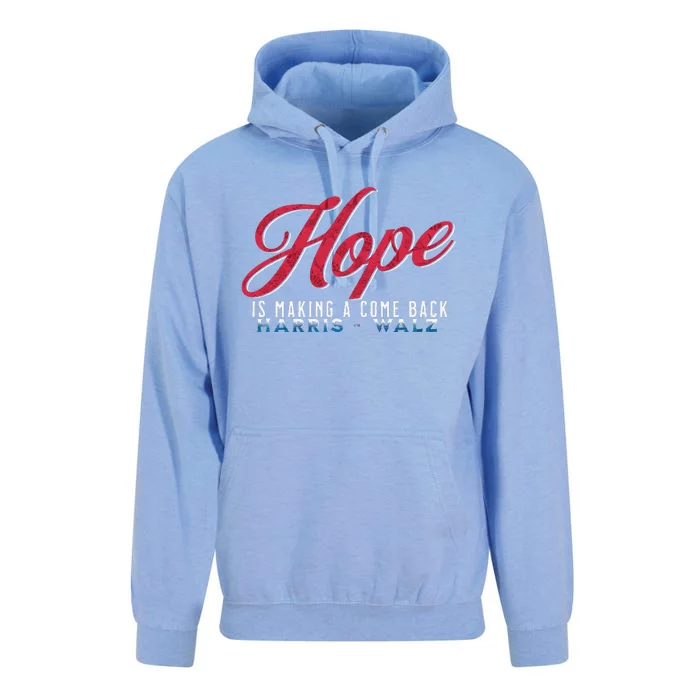 Hope Is Making A Come Back Harris Walz 2024 Unisex Surf Hoodie