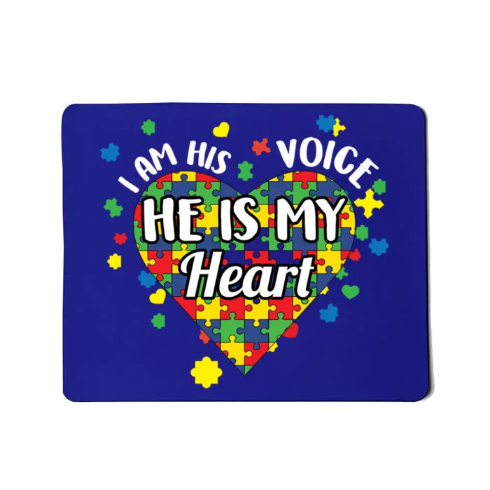 He Is My Heart Autism Awareness Puzzle Piece Cool Gift Mousepad