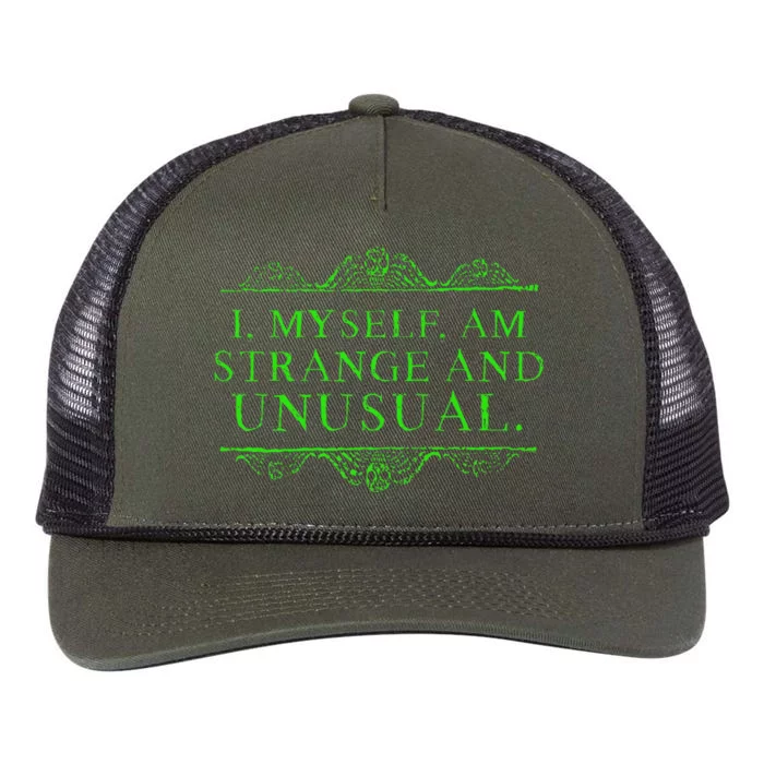 Halloween I Myself Am Strange And Unusual Retro Rope Trucker Hat Cap