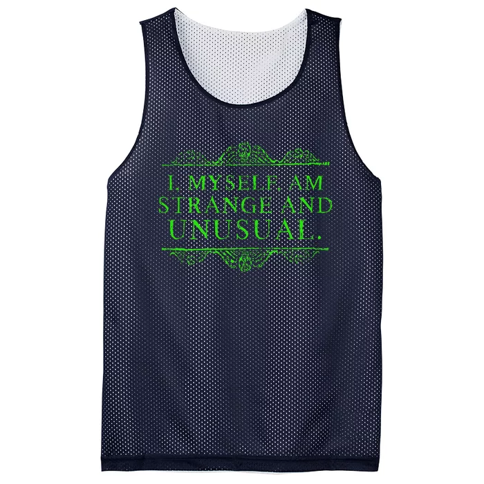 Halloween I Myself Am Strange And Unusual Mesh Reversible Basketball Jersey Tank