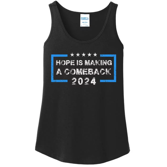 Hope Is Making A Comeback Democrats Vintage 2024 Ladies Essential Tank