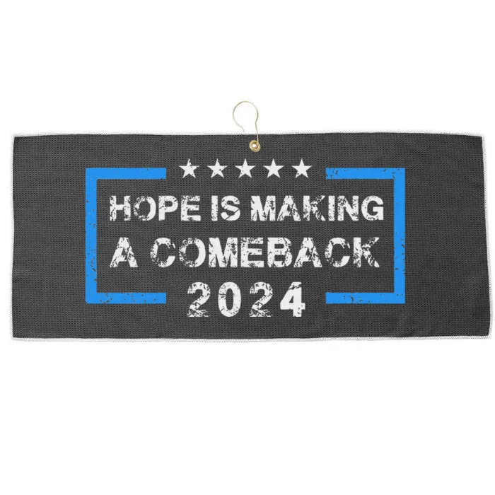 Hope Is Making A Comeback Democrats Vintage 2024 Large Microfiber Waffle Golf Towel