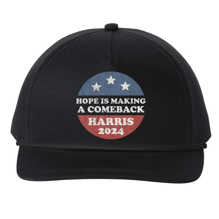 Hope Is Making A Comeback Harris 2024 Snapback Five-Panel Rope Hat