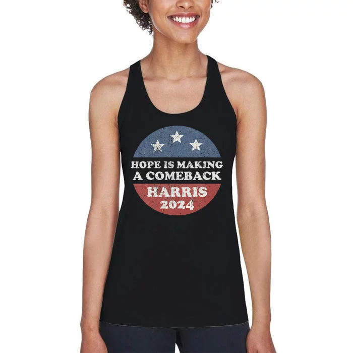 Hope Is Making A Comeback Harris 2024 Women's Racerback Tank