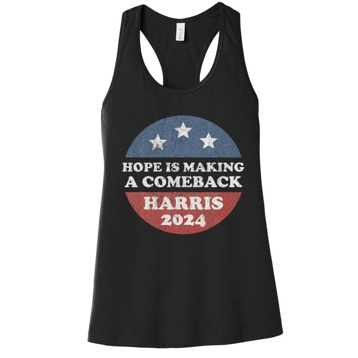 Hope Is Making A Comeback Harris 2024 Women's Racerback Tank