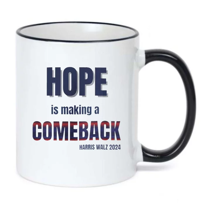 Hope Is Making A Comeback Harris Walz Black Color Changing Mug