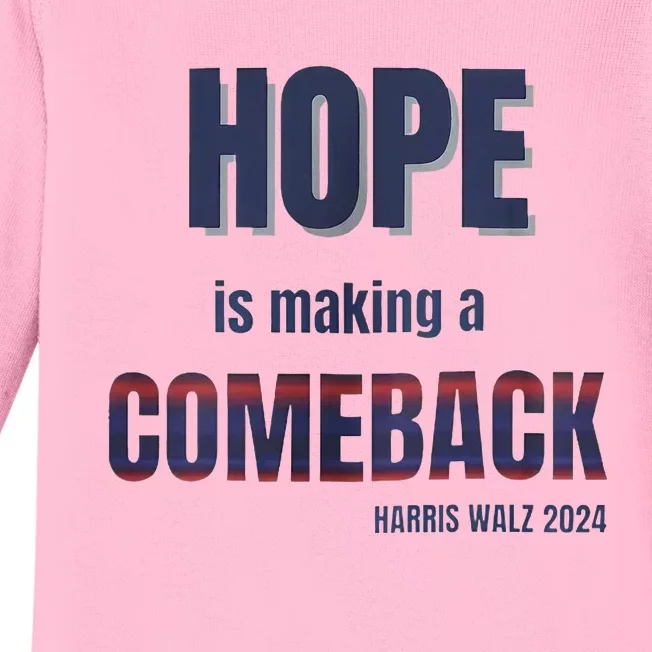 Hope Is Making A Comeback Harris Walz Baby Long Sleeve Bodysuit