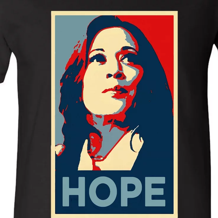 Hope Is Making Comeback Kamala Harris Obama Poster 47 Vote V-Neck T-Shirt