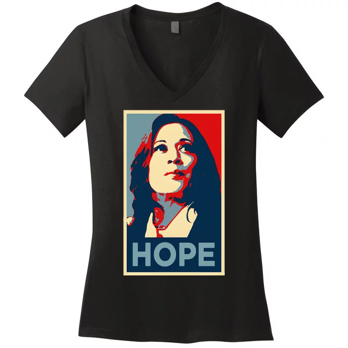 Hope Is Making Comeback Kamala Harris Obama Poster 47 Vote Women's V-Neck T-Shirt